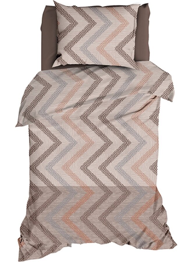 Satin d'Or Dekbedovertrek Ziggo Taupe - Katoensatijn