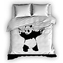 Satin d'Or Dekbedovertrek Panda Wit/Zwart - Katoensatijn