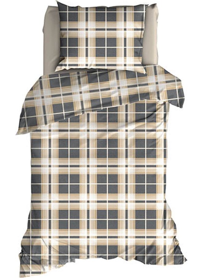 Satin d'Or Dekbedovertrek Banff Zand - Katoensatijn