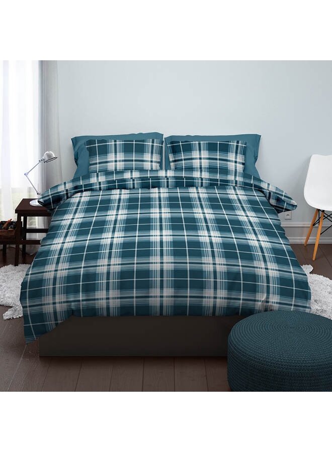 Satin d'Or Dekbedovertrek Banff Teal - Katoensatijn