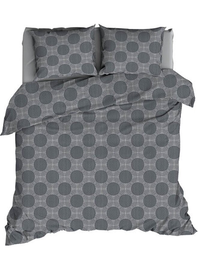 Dekbedovertrek Rivolta Antraciet - Katoensatijn PL2