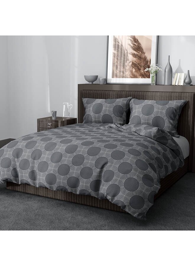 Satin d'Or Dekbedovertrek Rivolta Antraciet - Katoensatijn