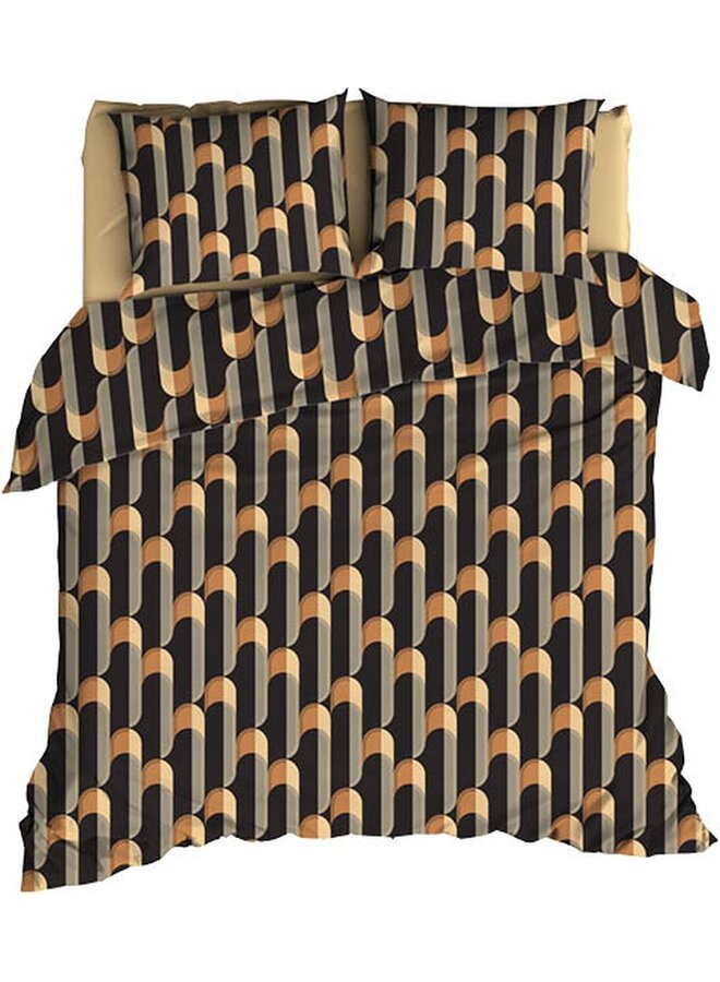 Dekbedovertrek Cyril Zwart - Katoensatijn