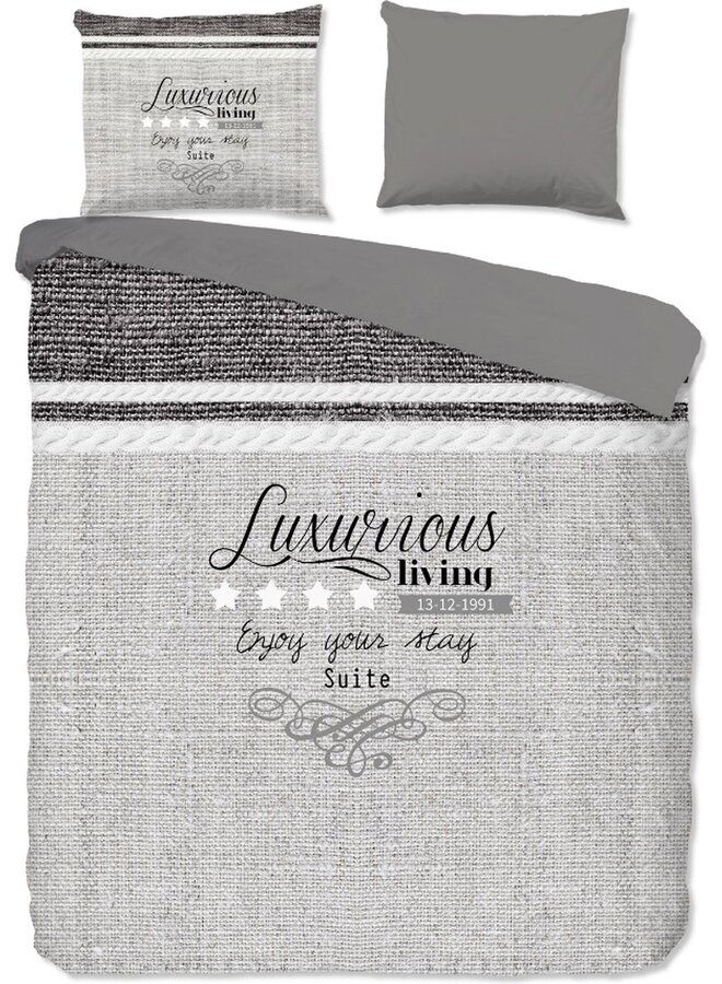 Dekbedovertrek Suite Grijs - Microvezel PL1