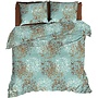 Romanette Katoen/Satijn Dekbedovertrek Aqua