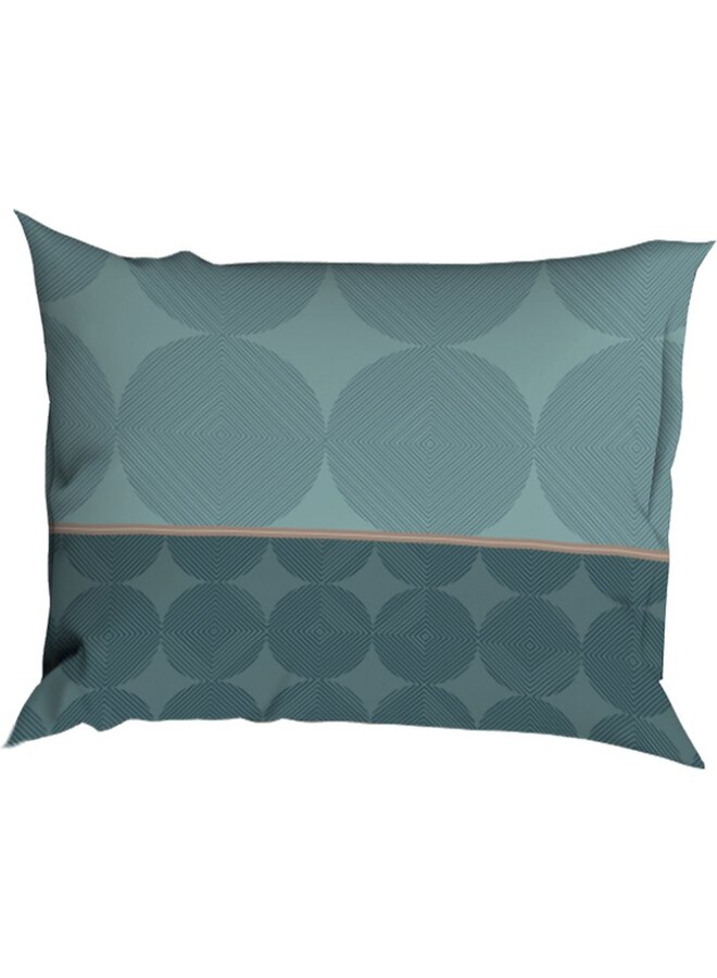 Satin d'Or Dekbedovertrek Cercles Grijs/Mineral - Katoensatijn