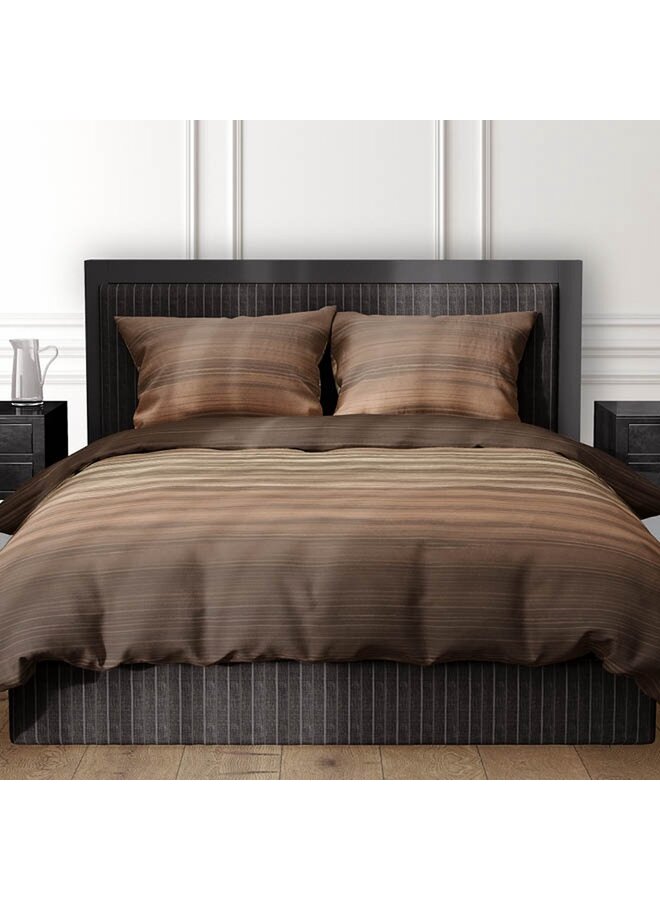 Satin d'Or Dekbedovertrek Fluvius Bruin - Katoensatijn