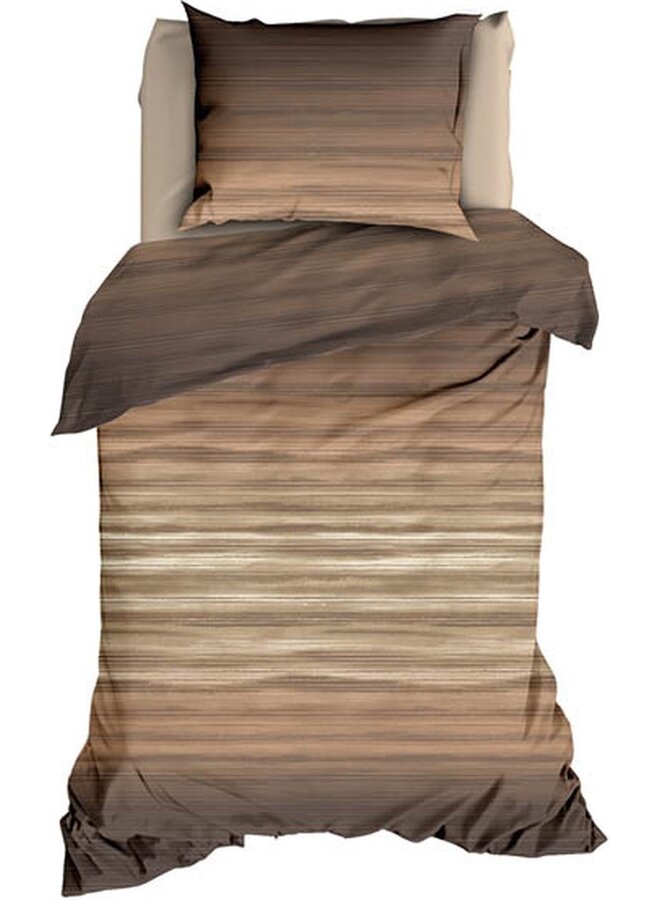 Satin d'Or Dekbedovertrek Fluvius Bruin - Katoensatijn