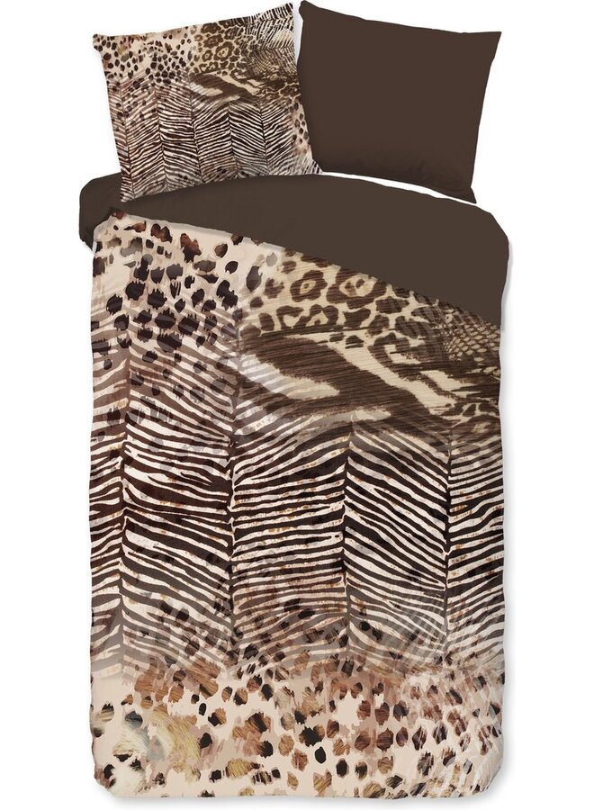 Pure Dekbedovertrek Skins Bruin - Microvezel