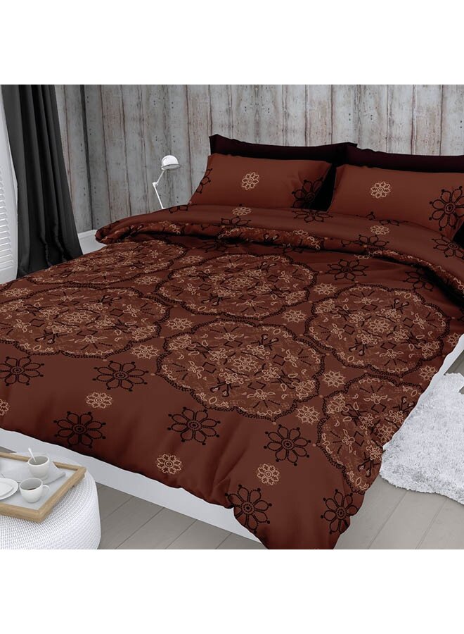 Satin d'Or Dekbedovertrek Burletto Bruin - Katoensatijn