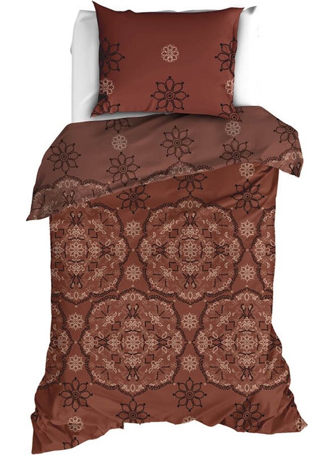 Satin d'Or Dekbedovertrek Burletto Bruin - Katoensatijn