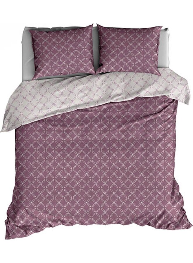 Dekbedovertrek Curling Paars - Katoensatijn PL1