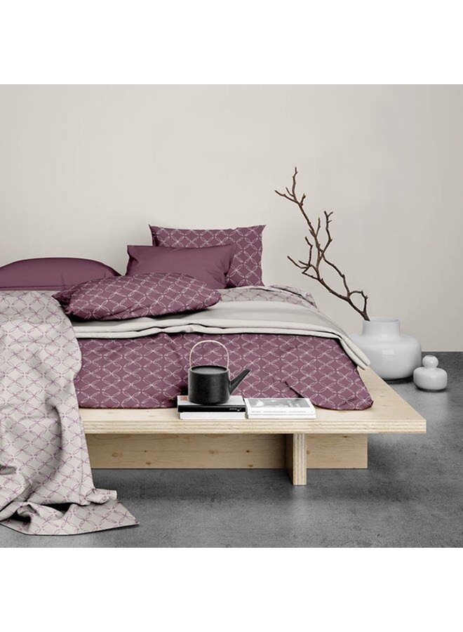 Satin d'Or Dekbedovertrek Curling Paars - Katoensatijn