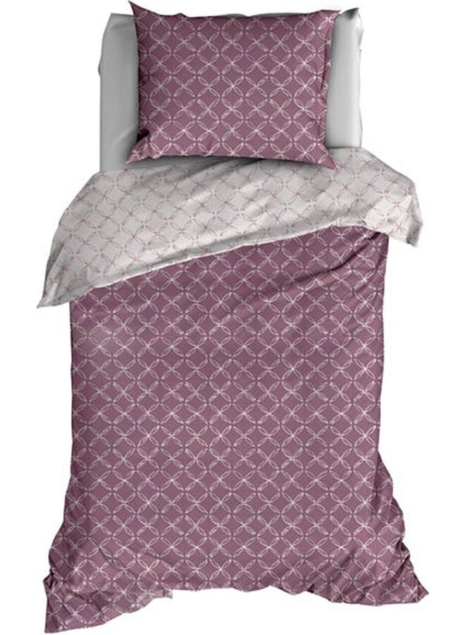 Satin d'Or Dekbedovertrek Curling Paars - Katoensatijn