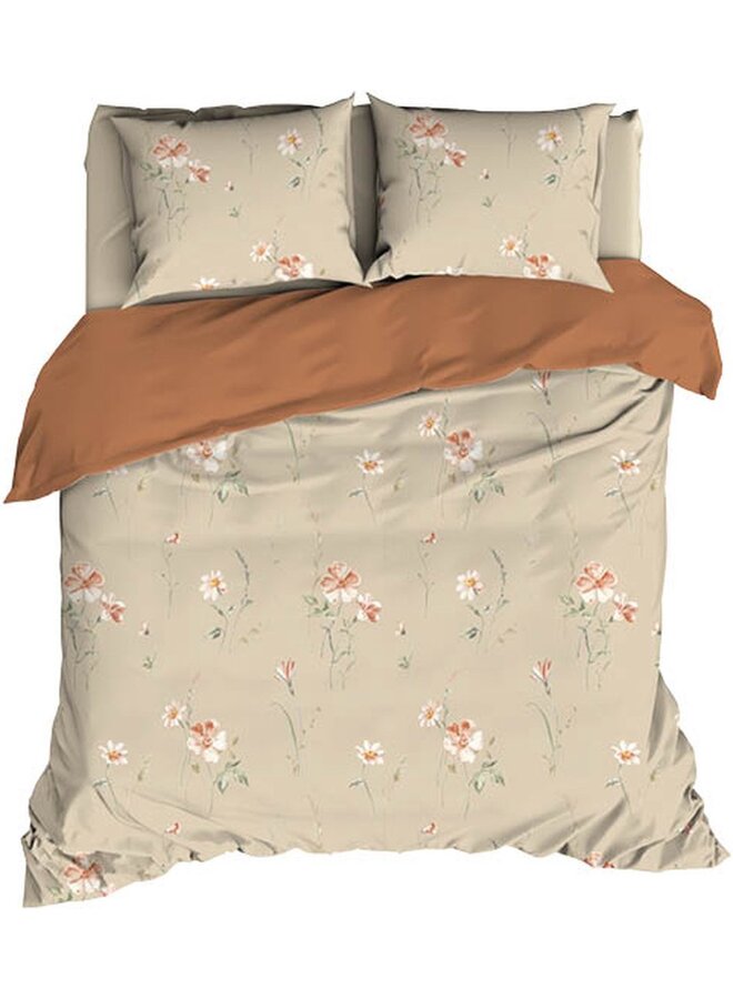 Satin d'Or Dekbedovertrek Zabina Beige - Katoensatijn