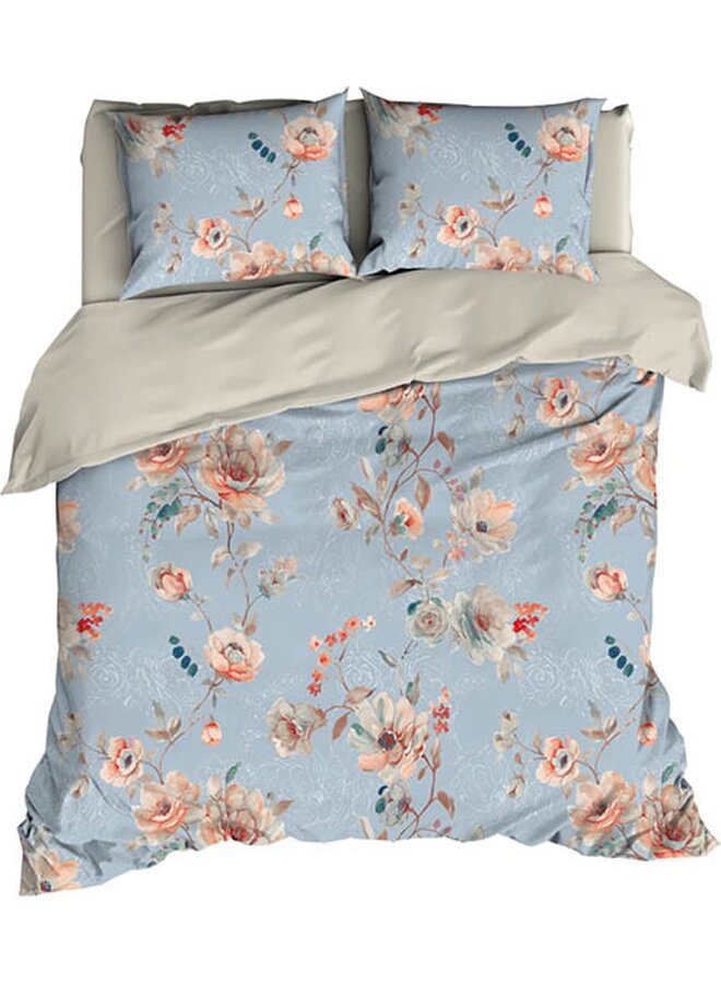 Dekbedovertrek Charlotte Blauw - Katoensatijn PL1