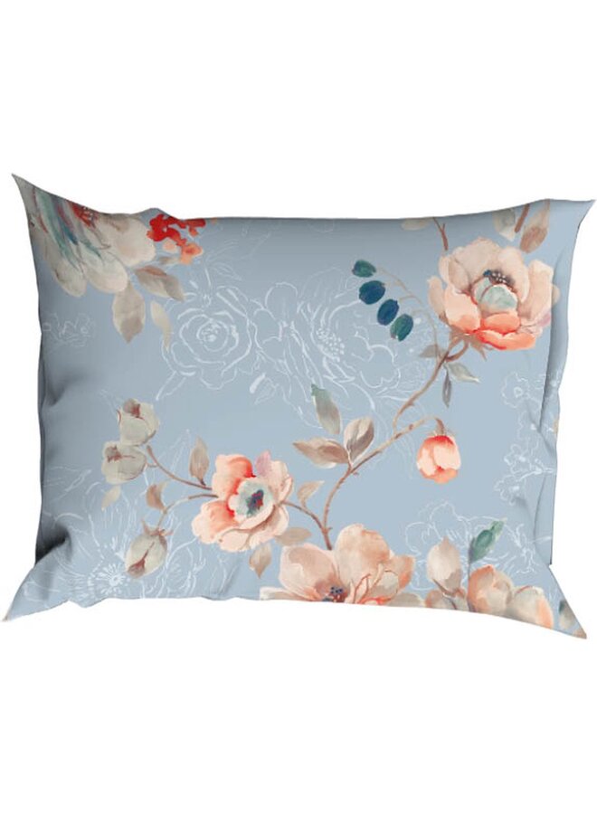 Satin d'Or Dekbedovertrek Charlotte Blauw - Katoensatijn