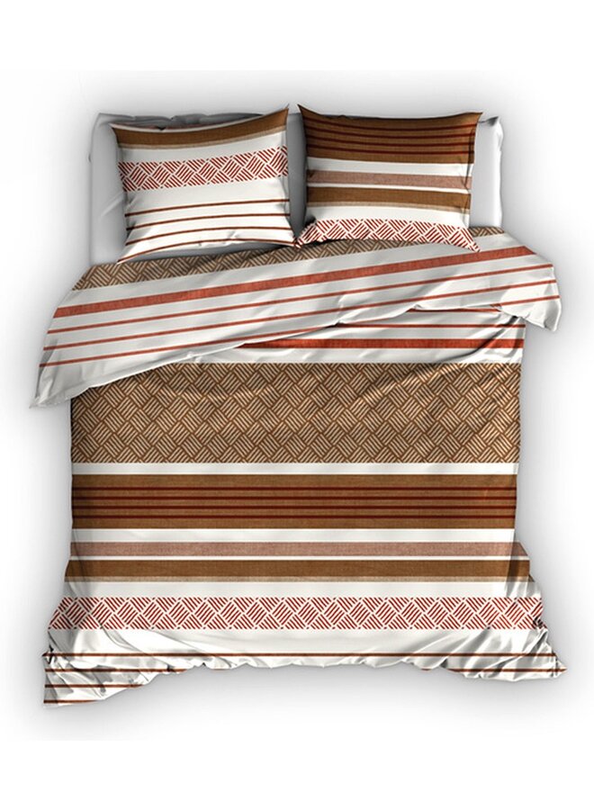 Dekbedovertrek Westfield Bruin - Katoensatijn PL3