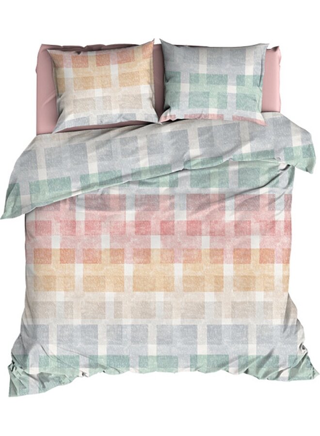 Dekbedovertrek Trottine Pastel - Katoensatijn