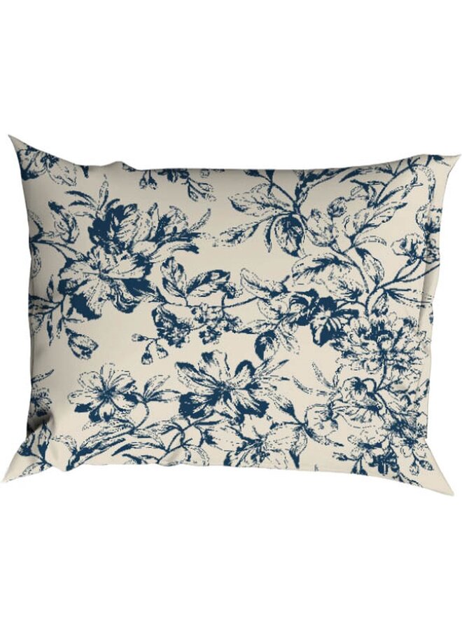 Satin d'Or Dekbedovertrek Guirlande Navy - Katoensatijn