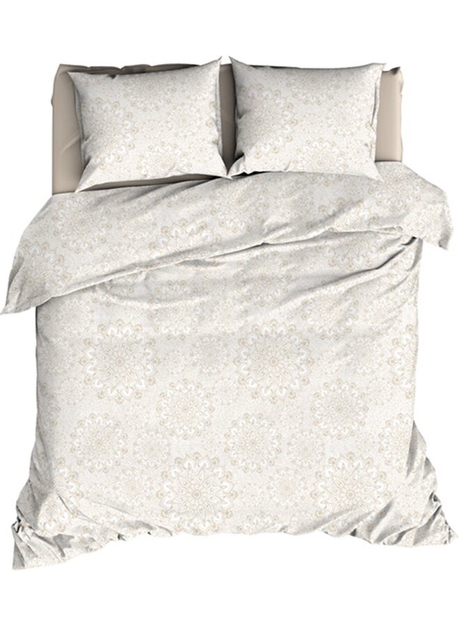 Dekbedovertrek Dionne Creme - Katoensatijn PL1