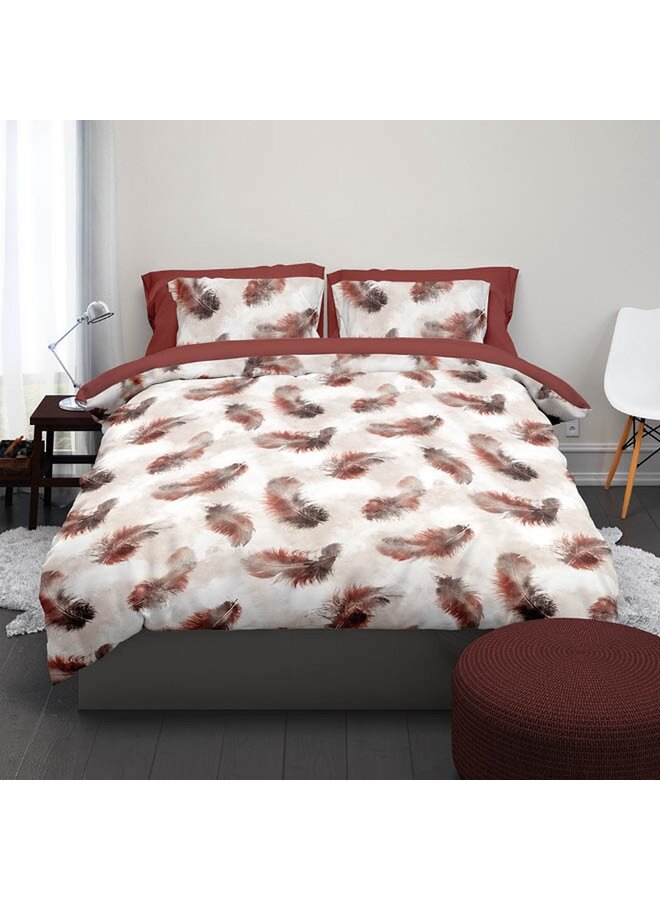 Satin d'Or Dekbedovertrek Plumka Rood - Katoensatijn