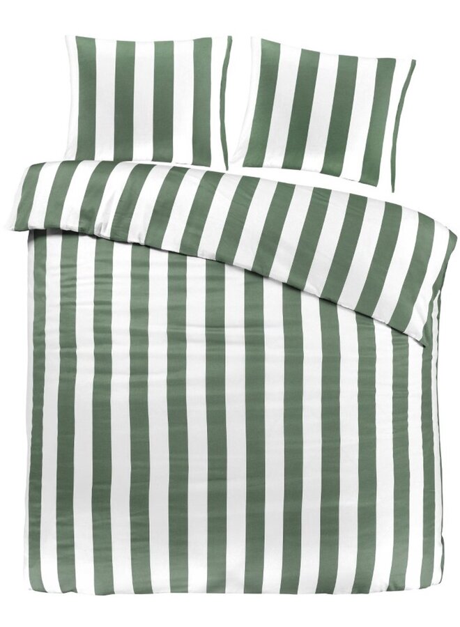 Papillon Dekbedovertrek Lewis Groen - Katoensatijn