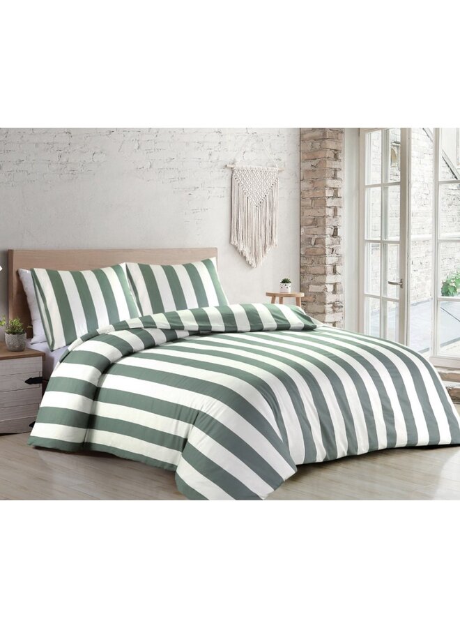 Papillon Katoen/Satijn Dekbedovertrek Groen