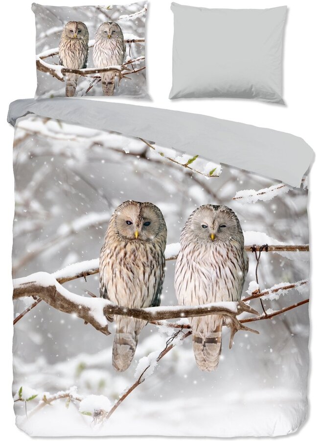 Dekbedovertrek Febe Grijs - Flanel