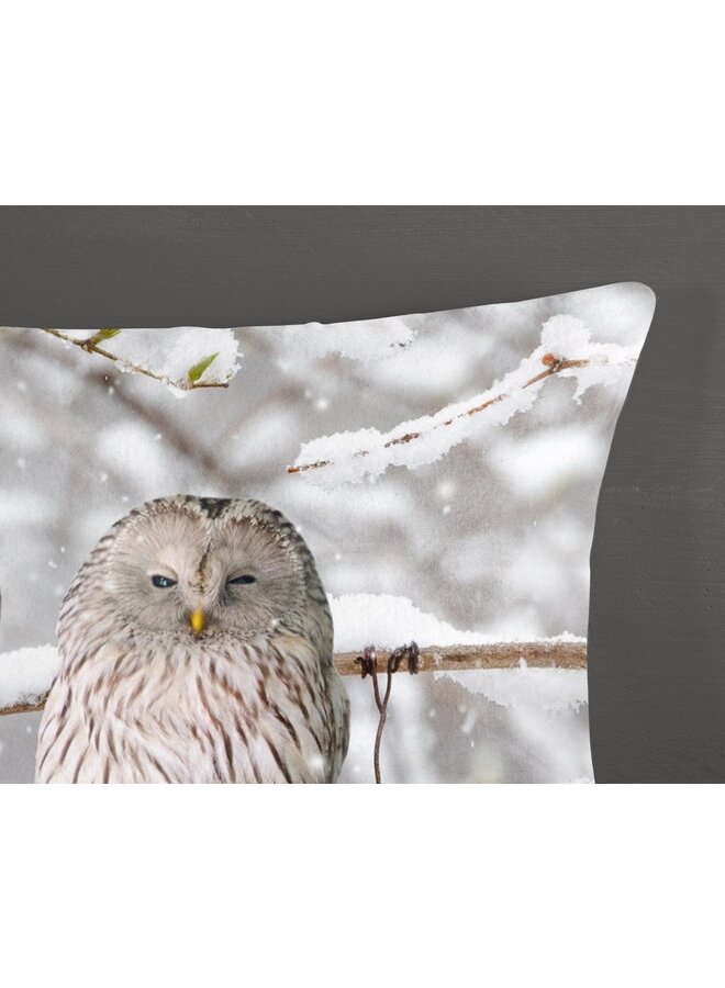 Good Morning Dekbedovertrek Febe Grijs - Flanel