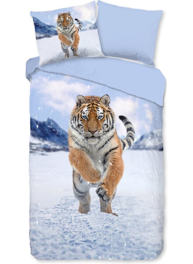 Good Morning Flanel Dekbedovertrek Blauw