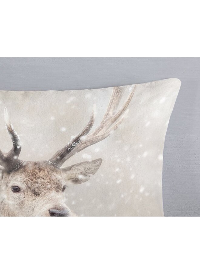 Good Morning Dekbedovertrek Snowydeer Zand - Flanel