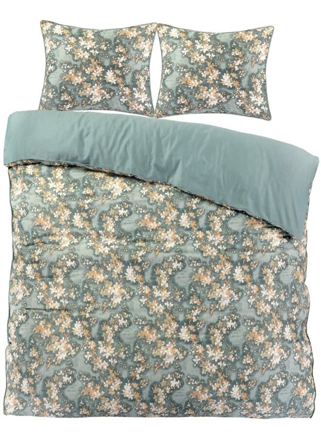 Dekbedovertrek Aurora Groen - Katoensatijn PL3