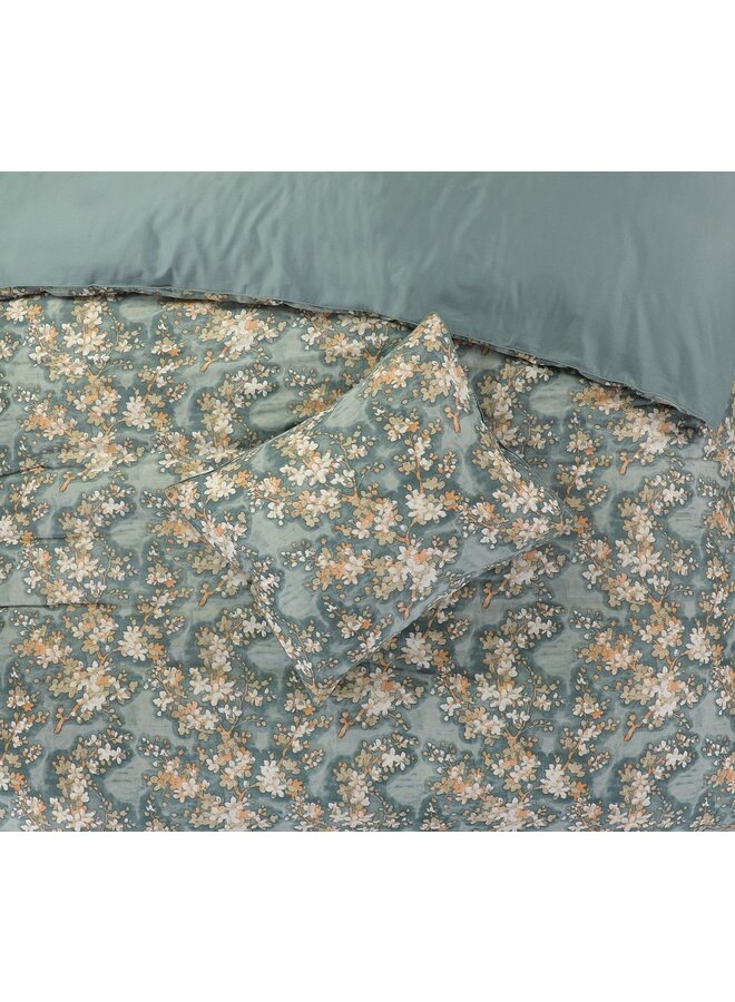 Papillon Dekbedovertrek Aurora Groen - Katoensatijn