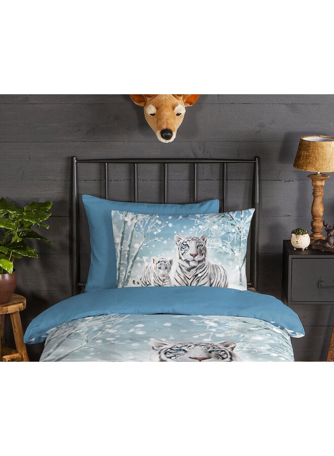 Good Morning Flanel Dekbedovertrek Blauw