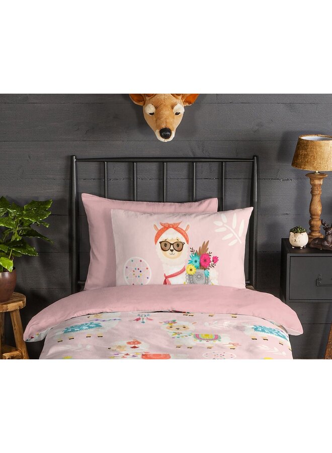 Good Morning Dekbedovertrek Kids Ladida Roze - Flanel