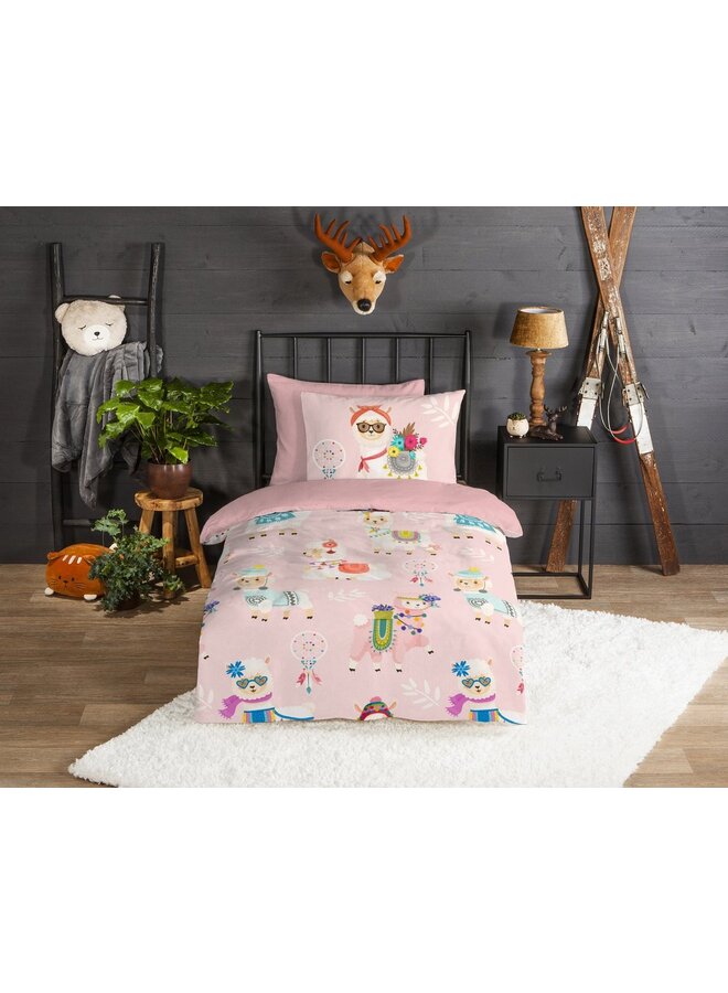 Good Morning Dekbedovertrek Kids Ladida Roze - Flanel