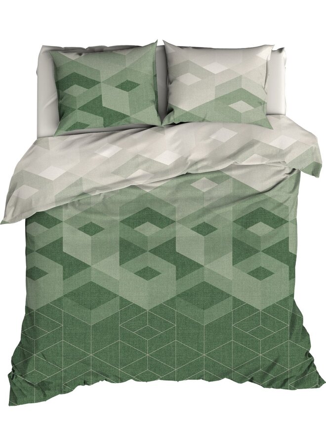 Romanette Dekbedovertrek Wallis Groen - Flanel