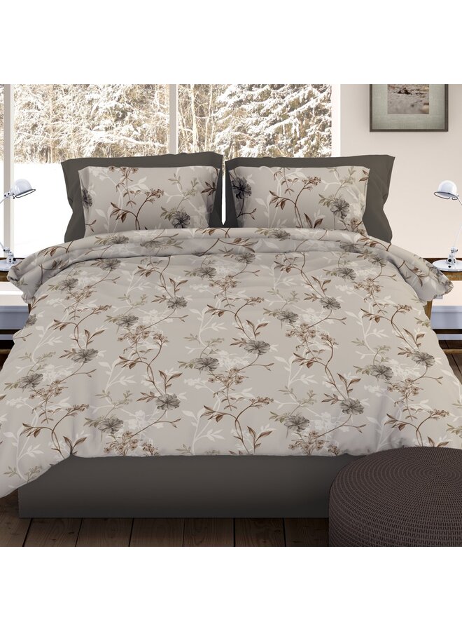 Romanette Dekbedovertrek Richelle Beige - Flanel