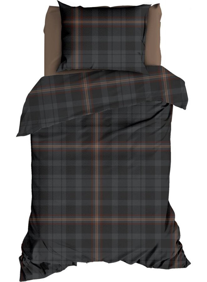 Romanette Dekbedovertrek Bariloche Antraciet - Flanel