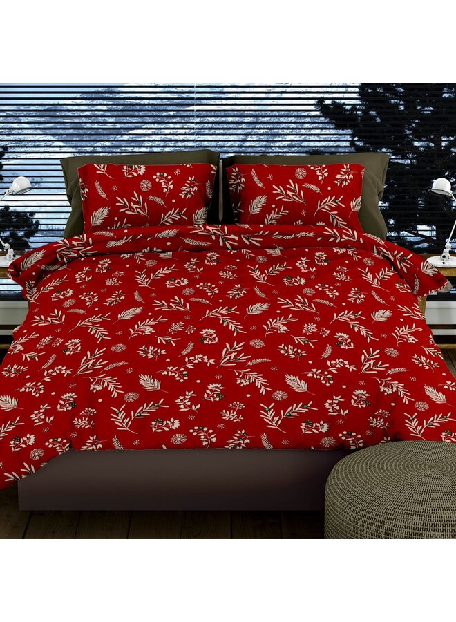 Romanette Dekbedovertrek Lizollo Rood - Flanel