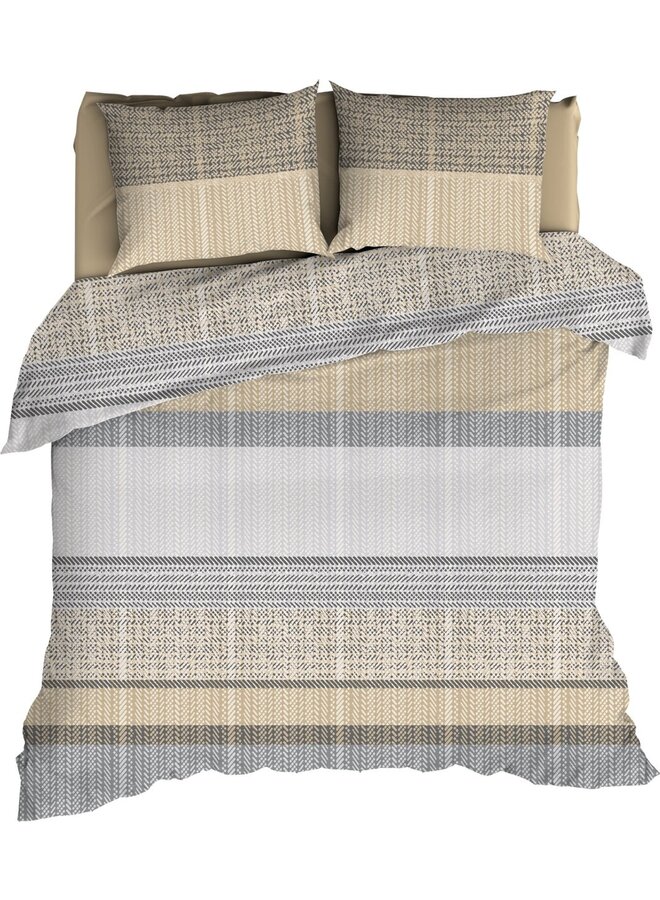 Dekbedovertrek Cortina Beige - Flanel PL1