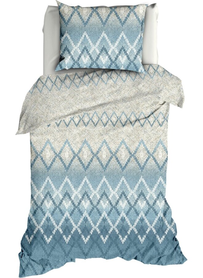 Romanette Dekbedovertrek Snuggle Blauw - Flanel