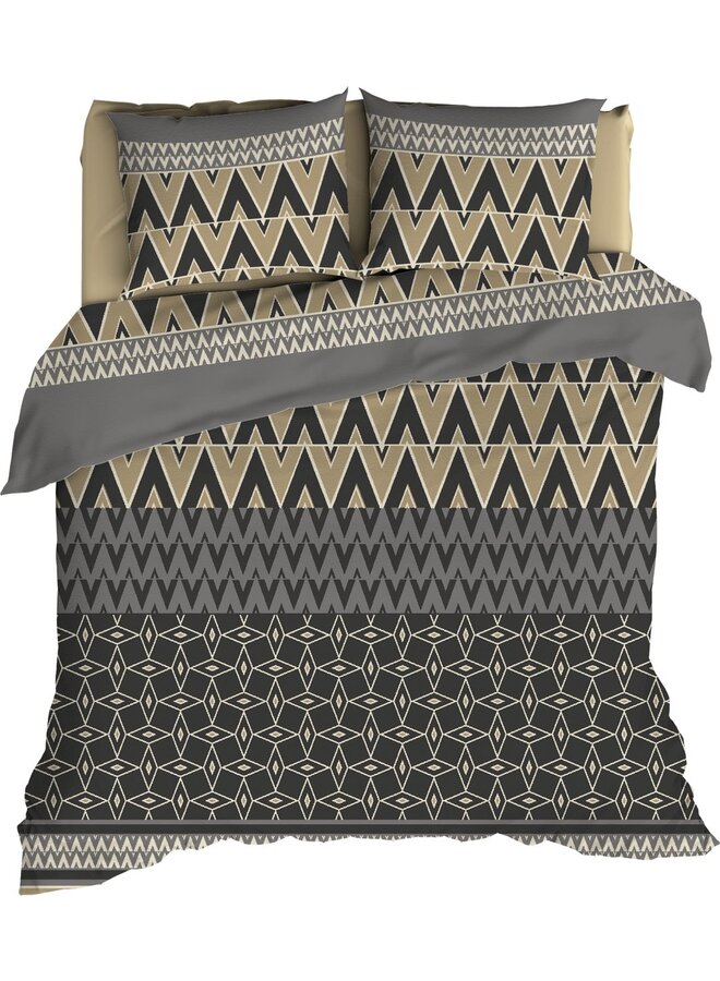 Dekbedovertrek Chamonix Antraciet - Flanel PL1