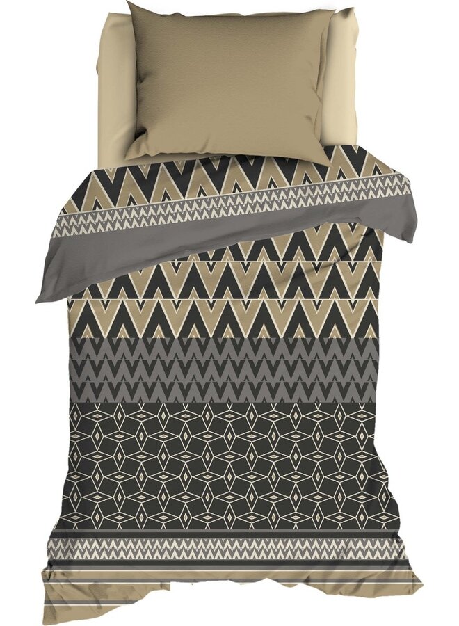 Romanette Dekbedovertrek Chamonix Antraciet - Flanel