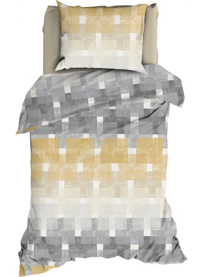 Romanette Dekbedovertrek Brixen Geel - Flanel