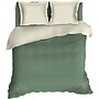 Romanette Dekbedovertrek Comtesse Uni Groen/Creme - Flanel