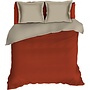Romanette Dekbedovertrek Comtesse Uni Rood/Taupe - Flanel