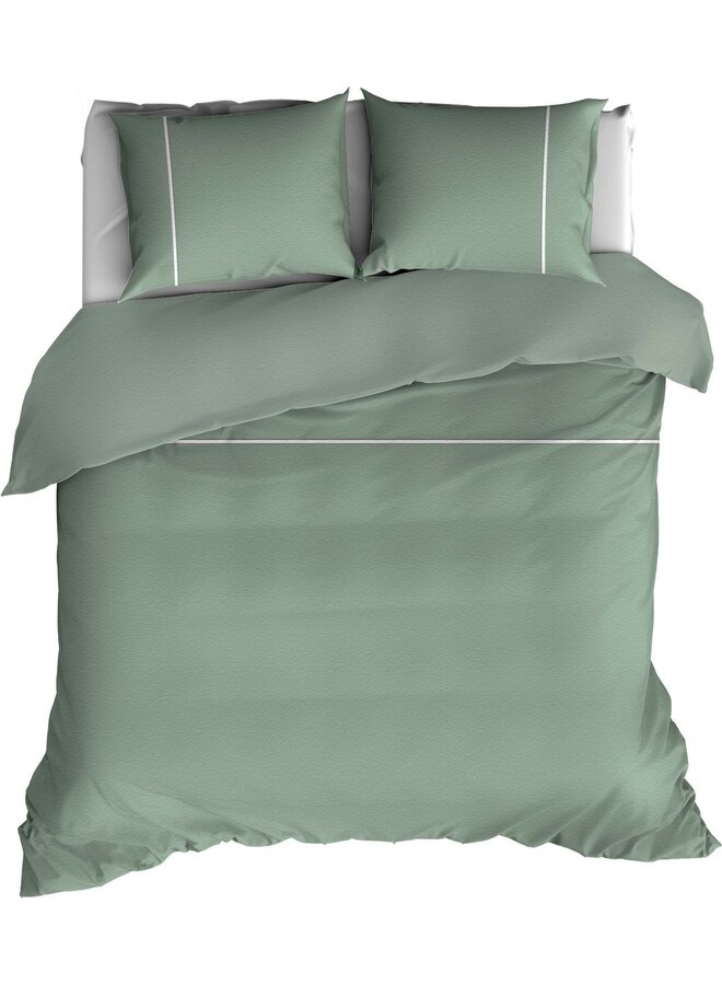 Dekbedovertrek Duchesse Groen/Wit - Flanel PL1
