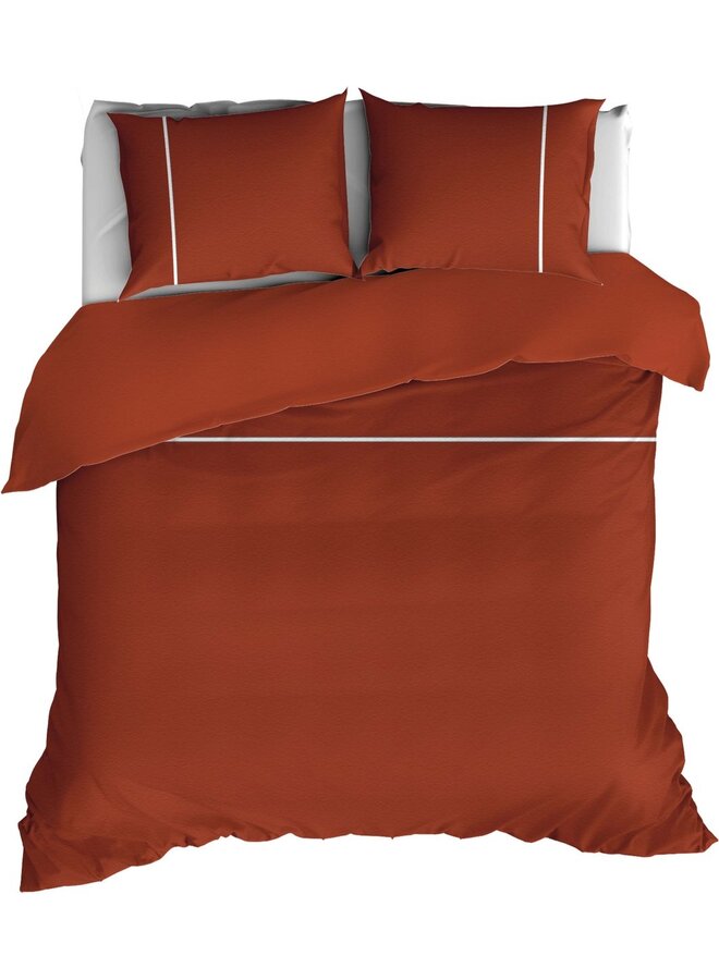 Romanette Dekbedovertrek Duchesse Rooibos/Wit - Flanel